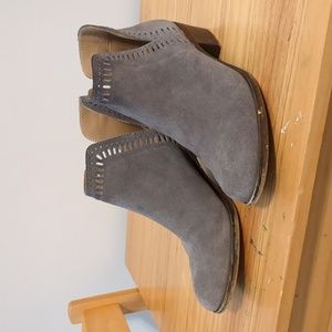 Lucky Brand suede booties, size 9, gray